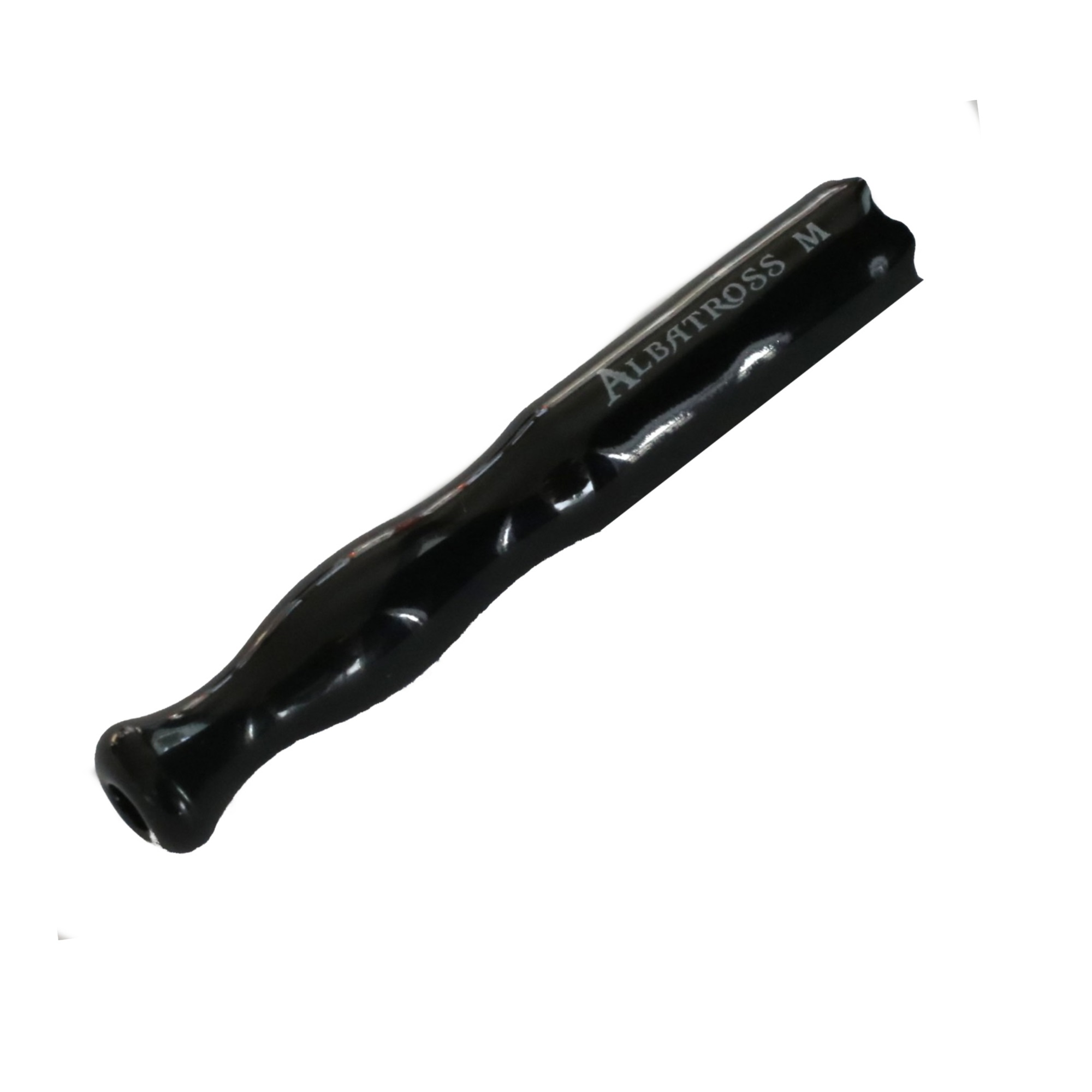 2.5" Black Ceramic Pipe-'Albatross M'-Sturdy Ceramic One Hitter with built in screen - Albatross One hitter pipe
