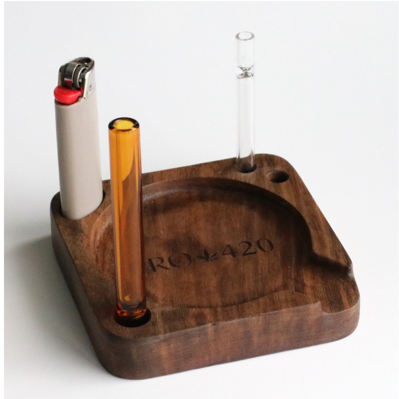 Mini Walnut Rolling Tray-PRO420 - Walnut Mini-Rolling Tray by PRO420