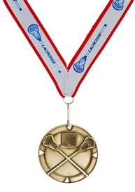 MDL-4 - Crossed Stick Mylar Lacrosse Medal ***AS LOW AS $3.50***