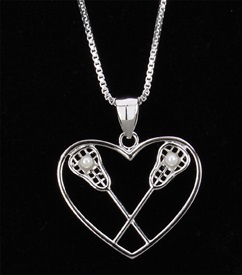 HP-2 Crossed Stick Heart Charm