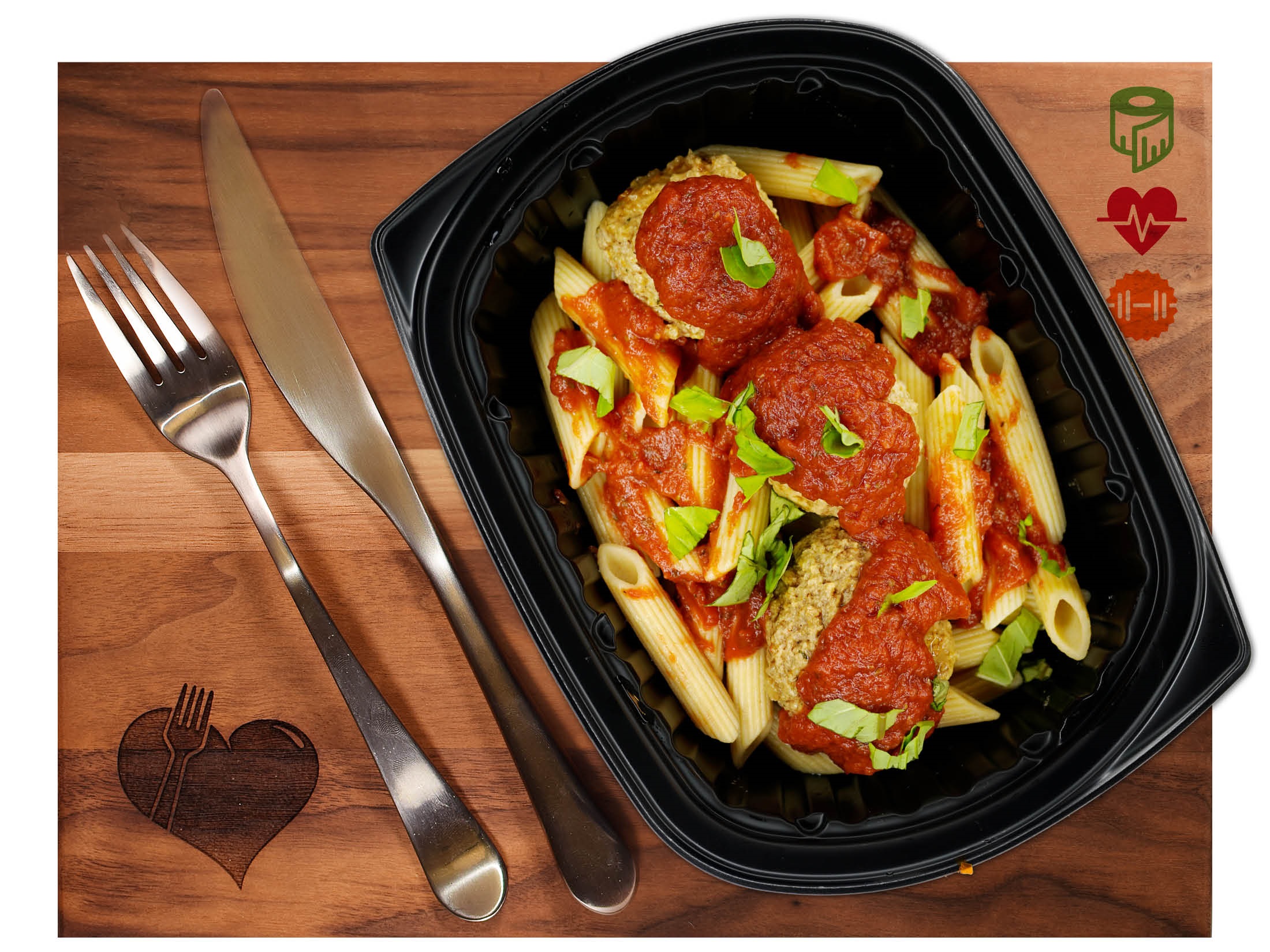 MEATBALLS W/ BASIL PENNE