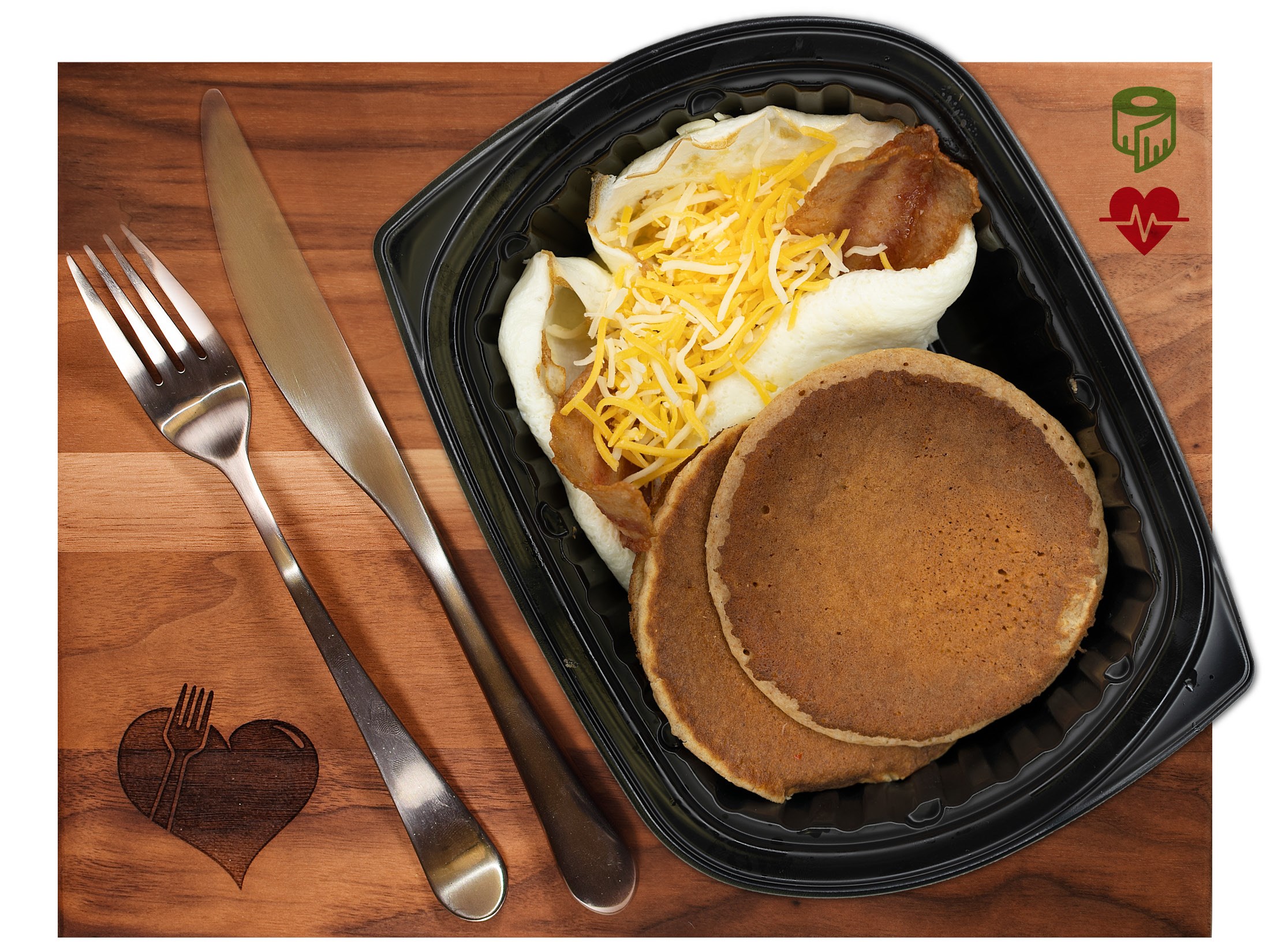 Omelette w/ Pancakes