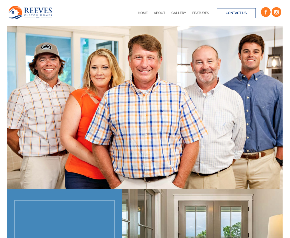 New Reeves Custom Homes Website
