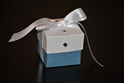 Rhinestone favor box filled