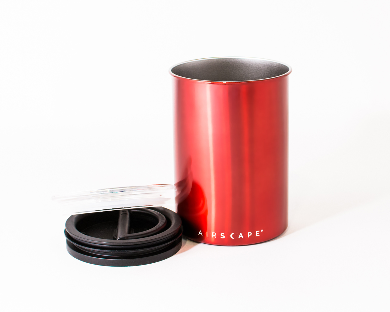 Carolina Coffee AIRSCAPE® CLASSIC STAINLESS STEEL - RED - ONE POUND